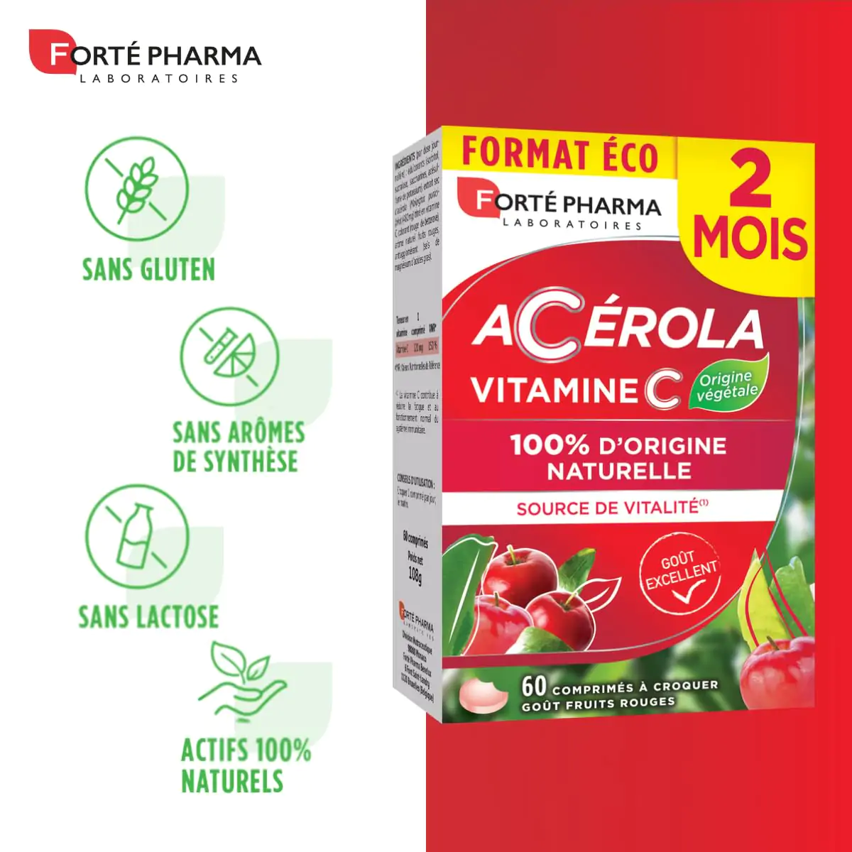 ACEROLA Vitamine C 60 Comprimes